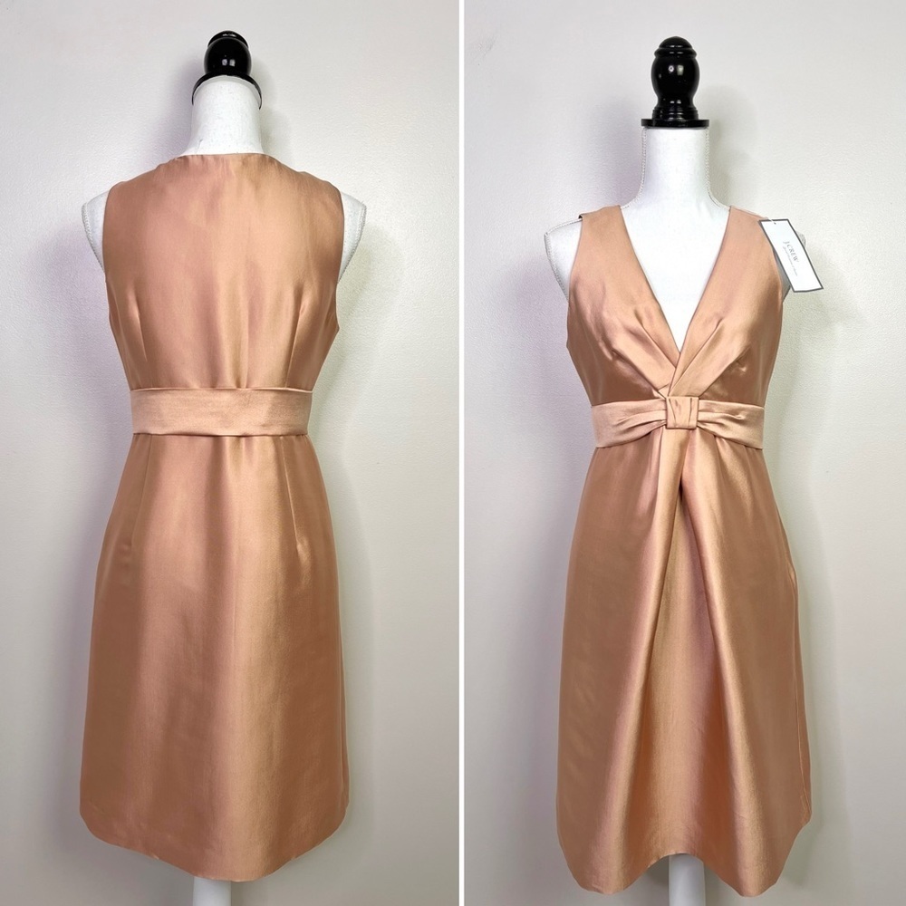 J. Crew Silk Blend V-Neck Sheath Special Occasion Dress